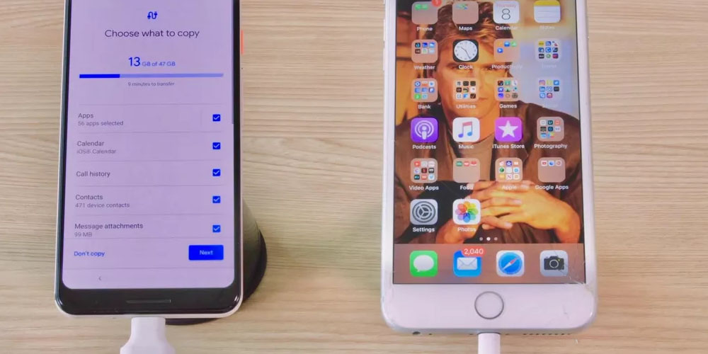 Two techniques for migrating messages to the iPhone 12 from Android