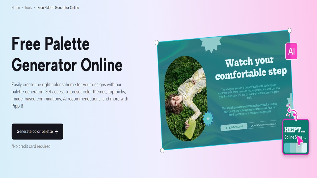 Recognizable Brand Identity with Pippit’s Color Palette Generator